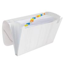 Pasta sanfonada plastica a4 12 div cristal - dac