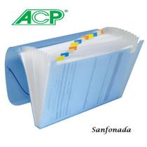 Pasta Sanfonada Plastica A4 12 Divisões Cores A Escolha ACP