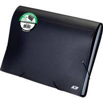 Pasta Sanfonada Plastica A4 12 Divisoes Linha BLACK