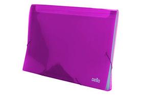 Pasta Sanfonada Plastica A4 12 Divisoes Pink Line