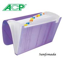 Pasta Sanfonada Plastica A4 12 Divisoes Violeta ACP Pasta Sanfonada Plastica A4 12 Divisoes Violeta ACP