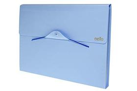 Pasta Sanfonada Plastica A4 12Div.Linho Serena Az.Paste