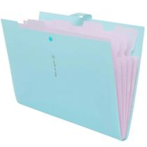 Pasta Sanfonada Plástica A4 5 Divisoes Verde Pastel Pasta Sanfonada Plástica A4 5 Divisoes Verde Pastel