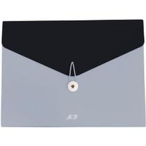 Pasta Sanfonada Plástica A4 CANDY 12 Divisões PRETO/PRATA