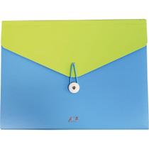 Pasta Sanfonada Plastica A4 CANDY 12DIVISOES AZUL/VERDE