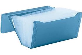 Pasta Sanfonada Plastica Duplicata 12Div New Line Azul Pasta Sanfonada Plastica Duplicata 12Div New Line Azul