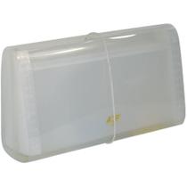 Pasta Sanfonada Plástica Porta Cheque 12 Divisórias Cristal