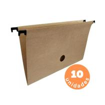 Pasta Suspensa Kraft Arquivo C/10 Unidades - Para Escritório