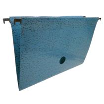 Pasta Suspensa Marmorizada Azul Haste PVC Plastificada 10 Un