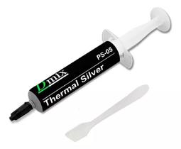 Pasta Térmica Dmix Thermal Silver 5gr. PS-05 prata c seringa espátula de aplicação
