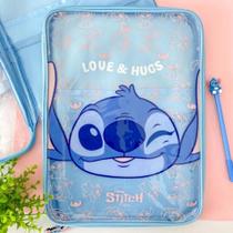 Pasta Universitária grande c/bolso interno lilo Stitch Dac Pasta Universitária grande c/bolso interno lilo Stitch Dac