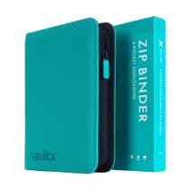 Pasta Vault X 4 Bolsos com Zíper para 160 Cartas Exo-Tec Verde-azulado Pasta Vault X 4 Bolsos com Zíper para 160 Cartas Exo-Tec Verde-azulado