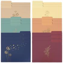 Pastas de arquivo EOOUT Decorative Plastic Floral 22x29cm, pacote com 18