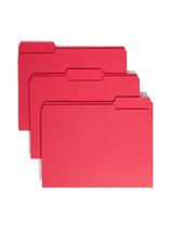 Pastas de arquivo SMEAD Standard 1/3-Cut Tabs Red Letter 100Ct