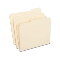 Pastas de arquivo Staples 100% recicladas Manila Letter 3-Tab 100/caixa