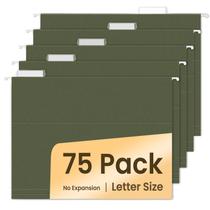 Pastas de arquivo suspensas SUNEE, pacote com 75, tamanho carta, verde