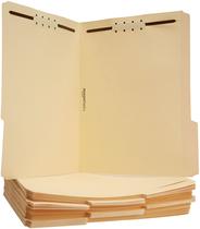 Pastas de arquivos Amazon Basics com fixadores tamanho carta, pacote com 50