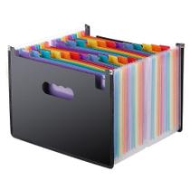 Pastas de arquivos mini clipe de órgão 24 bolsos pasta de arquivo expansível tipo a4 arquivo comercial portátil material de escritório