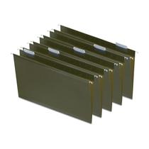 Pastas de arquivos suspensas Staples 726595, 5 guias, tamanho legal, verde