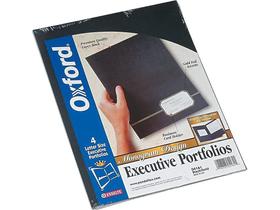 Pastas de bolso duplo Oxford Monogram Executive Black, pacote com 4