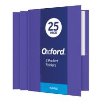 Pastas de bolso duplo, papel texturizado Oxford, roxo (pacote com 25) Pastas de bolso duplo, papel texturizado Oxford, roxo (pacote com 25)