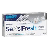 Pastas De Dentes Sensifresh Branqueador Extra Fresh 90g 3 Unidades
