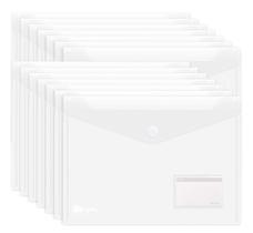 Pastas de envelope de plástico ABSOFINE Transparent A4, pacote com 25 Pastas de envelope de plástico ABSOFINE Transparent A4, pacote com 25