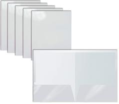Pastas de papel Better Office Products, branco laminado brilhante