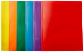 Pastas de plástico Amazon Basics Heavy Duty com 2 bolsos, pacote com 6