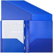 Pastas de plástico Patelai 48 unidades com bolsos e pinos azuis Pastas de plástico Patelai 48 unidades com bolsos e pinos azuis