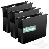 Pastas suspensas de plástico tamanho carta SHUTEX, pacote com 12 Pastas suspensas de plástico tamanho carta SHUTEX, pacote com 12