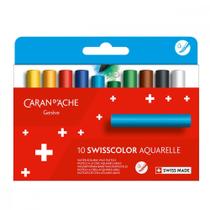 Pastel Aquarelável Wax Swisscolor Caran dAche 10 Cores