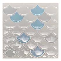 Pastilha Adesiva Escamas Azul - Kit com 4 Placas Adesivas 3M Pastilha Adesiva Escamas Azul - Kit com 4 Placas Adesivas 3M