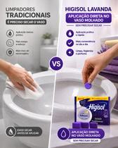 Pastilha Adesiva Higisol Lavanda Limpa Perfuma Vaso Sanitário 1 2 3 Caixas