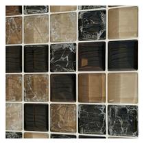 Pastilha Adesiva Marrom Craquelado - Kit com 4 Placas Adesivas 3M