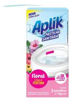 Pastilha Adesiva Pedra Sanitária Floral Aplik Banheiro Com 3