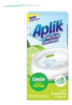 Pastilha Adesiva Pedra Sanitária Limão Aplik Banheiro Com 3