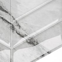 Pastilha Adesiva Resinada Blade Pedra Mármore Carrara 30x21,5cm 3d Decoração