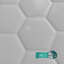 Pastilha Adesiva Resinada Hexagonal Branco 26,1x25cm