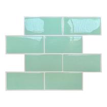 Pastilha Adesiva Resinada Metro Verde Menta - 38,5cm x 29,5cm Pastilha Adesiva Resinada Metro Verde Menta - 38,5cm x 29,5cm