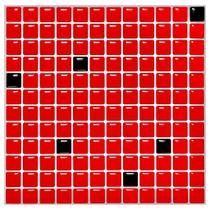 Pastilha Adesiva Resinada Mini Vermelha - Kit com 4 Placas 3M