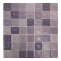 Pastilha Adesiva Resinada Mosaico Lilás - Kit com 4 Placas Adesivas 3M Pastilha Adesiva Resinada Mosaico Lilás - Kit com 4 Placas Adesivas 3M