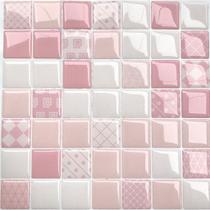 Pastilha Adesiva Resinada Rosa Candy - Kit com 4 Placas Pastilha Adesiva Resinada Rosa Candy - Kit com 4 Placas