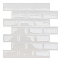 Pastilha Adesiva Resinada Tijolinho Branco - Kit com 4 Placas Adesivas 3M Pastilha Adesiva Resinada Tijolinho Branco - Kit com 4 Placas Adesivas 3M