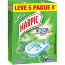 Pastilha Adesiva Sanitária Pinho Harpic Leve 5
