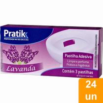 Pastilha Adesiva Sanitária Pratik Lavanda - 24 Embalagens com 3 Unidades