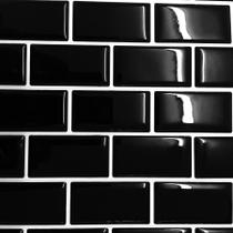 Pastilha Adesiva Tijolinho Preto - Kit com 4 Placas Adesivas 3M Pastilha Adesiva Tijolinho Preto - Kit com 4 Placas Adesivas 3M