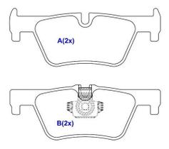 Pastilha ceramica bmw 120 2011/.. 320i 6.12/..tras
