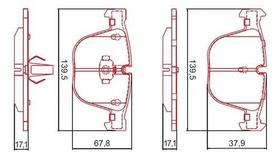 Pastilha ceramica bmw 535i gt 3.0 2010/.. tras