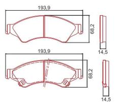 Pastilha ceramica ford ranger 2.5 16v dian